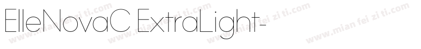 ElleNovaC ExtraLight字体转换